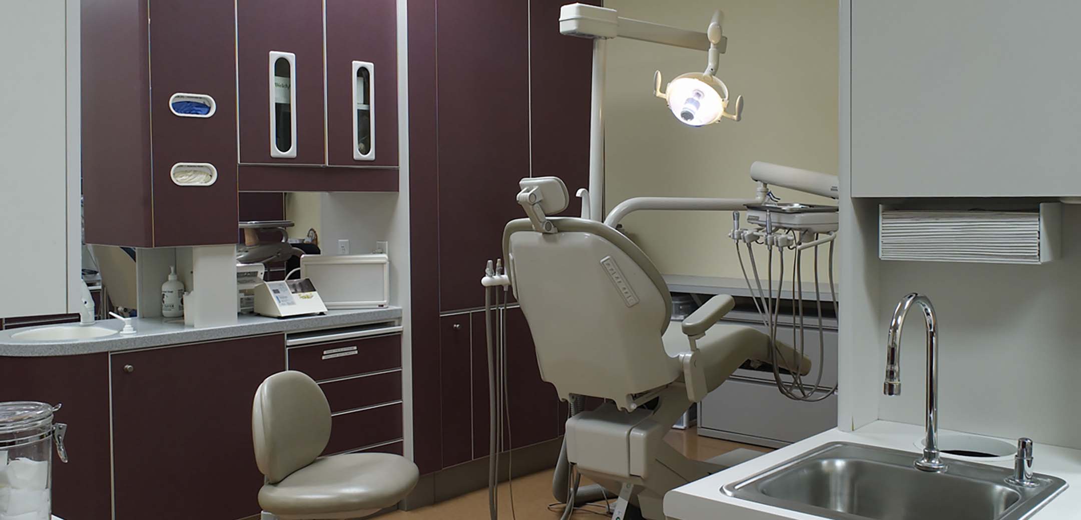 An interior view of the Community Volunteers building showcasing the dermatology office with the necessary equipment and facilities.