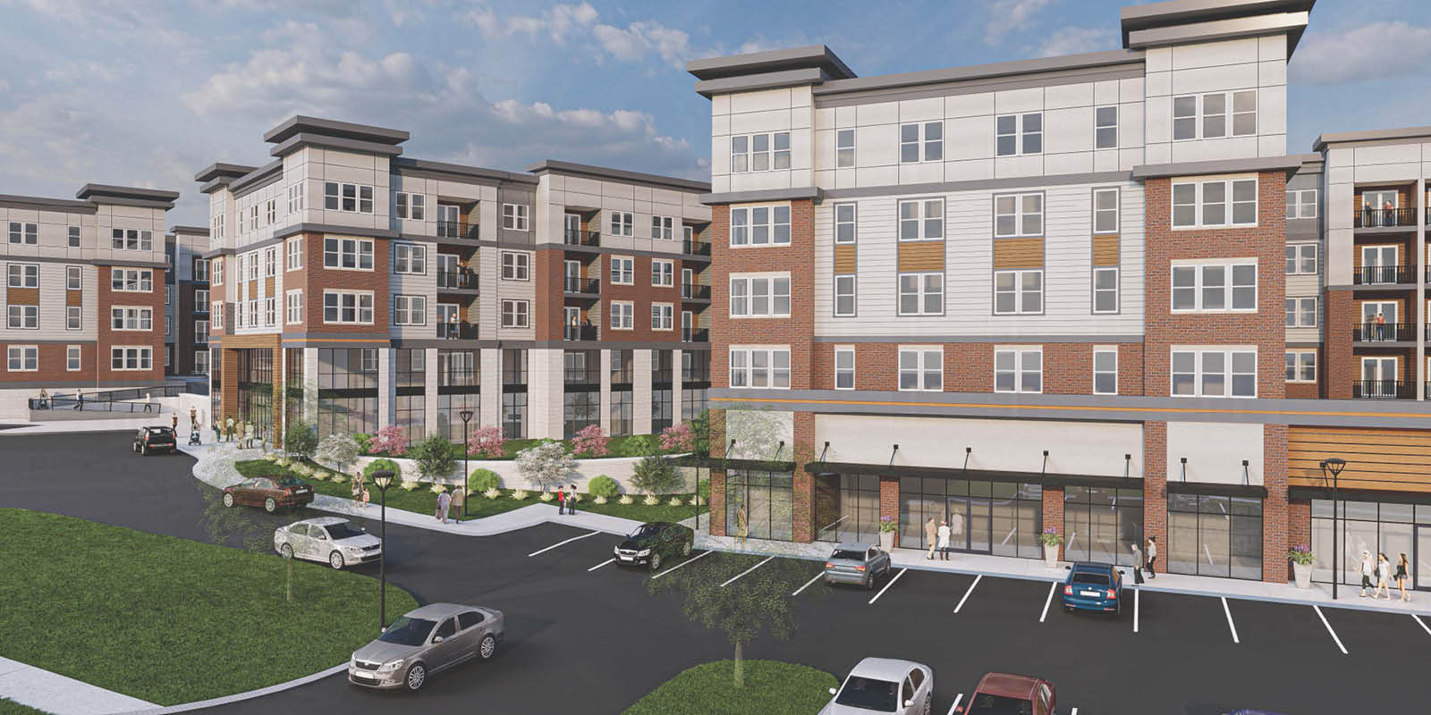 Rendering of multi-family apartment complex